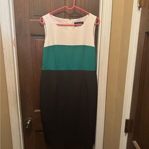 Women’s Size 12 Black Label Colorblock Sleeveless Dress